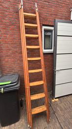 Houten ladder 3-delig, Ophalen, Gebruikt, Ladder, Opvouwbaar of Inschuifbaar