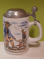 Vintage Bierpul met Tinnen Deksel. (Bierkrug), Ophalen of Verzenden