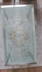 Salontafel van Crash glas, Huis en Inrichting, Tafels | Salontafels, Ophalen, Gebruikt, 100 tot 150 cm, 50 tot 100 cm