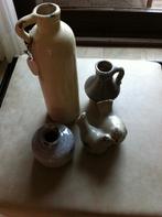 3 vintage vazen en vogeltjes, Overige kleuren, Aardewerk of Porselein, Ophalen of Verzenden, Zo goed als nieuw
