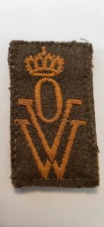 Mouwembleem Oorlogs Vrijwilliger, Verzamelen, Ophalen of Verzenden, Landmacht, Nederland, Embleem of Badge