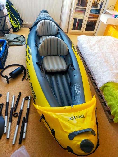 Kajak opblaasbaar Intex Explorer K2, Watersport en Boten, Kajaks, Zo goed als nieuw, 2-persoons, Opblaasbaar, Ophalen