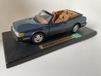 model SAAB 900 Turbo cabriolet, donker blauw, Anson, 1/18, Ophalen of Verzenden, Zo goed als nieuw, Auto, Anson