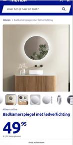 Badkamerspiegel met LED verlichting, Ophalen, Nieuw, Rond, Minder dan 100 cm
