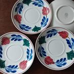 483A boerenbont, 4 schotels soepkom met uitsparingen, Ophalen of Verzenden