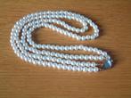 mooie dubbel parel snoer ketting met sluiting, Ophalen of Verzenden