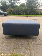 Donkerblauwe hocker/bankje, Gebruikt, Stof, Rechthoekig, 50 tot 75 cm