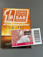 Van der Sar Afscheidswedstrijd Ticket + Wedstrijdboekje ajax, Ophalen of Verzenden, Zo goed als nieuw, Ajax, Overige typen