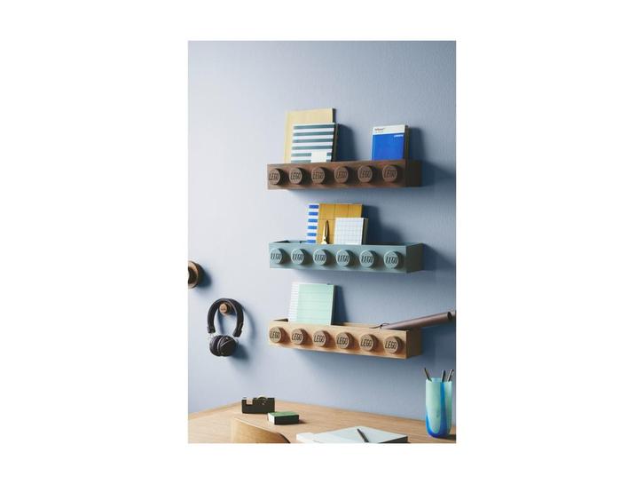 Houten Boekenrek - Donker Eiken  in lego vorm. 5 stuks, Kinderen en Baby's, Speelgoed | Duplo en Lego, Nieuw, Lego, Complete set