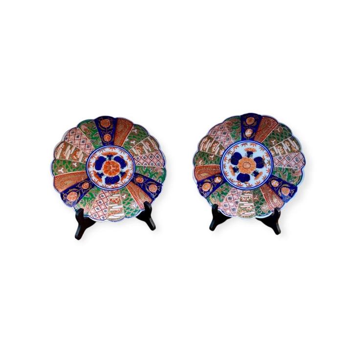 Antieke Japanse Imari Borden (2)  | Porselein, Antiek en Kunst, Antiek | Wandborden en Tegels, Ophalen of Verzenden