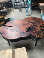 Boomstamtafel salontafel bijzettafel, Huis en Inrichting, Tafels | Salontafels, Ophalen, Rechthoekig, 50 tot 100 cm, Minder dan 50 cm