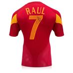 Raul Gesigneerd Origineel Spanje 2004-06 Thuis Voetbalshirt, Verzamelen, Buitenlandse clubs, Shirt, Xxxx, Nieuw