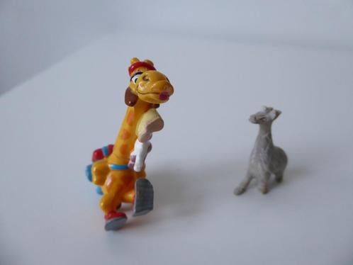 komische kunststof giraf met rugtas en kleine giraf zeepstee, Verzamelen, Dierenverzamelingen, Zo goed als nieuw, Beeldje of Figuurtje
