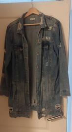 Oversized ripped jeans jas spijkerjack, Blauw, Ophalen of Verzenden, Zo goed als nieuw, Maat 36 (S)