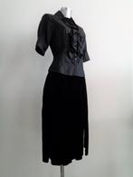 Edgar Vos designer rok, vintage fluweel maat 38/40, Kleding | Dames, Maat 38/40 (M), Verzenden, Zwart, Edgar Vos