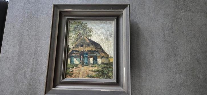 Oud schilderij met scheurtje, Antiek en Kunst, Kunst | Schilderijen | Klassiek, Ophalen