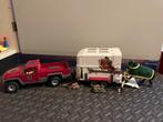 Schleich Pick-up Truck met Paardentrailer, Ophalen of Verzenden, Zo goed als nieuw, Meisje