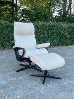 Stressless relax fauteuil met voetenbank, Ophalen of Verzenden, Zo goed als nieuw, Minder dan 75 cm, 50 tot 75 cm