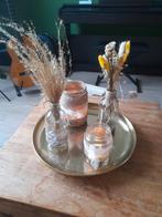 Bruiloft tafeldecoratie gedecoreerde potten en droogbloemen, Ophalen, Zo goed als nieuw, Versiering, Geboorte of Huwelijk