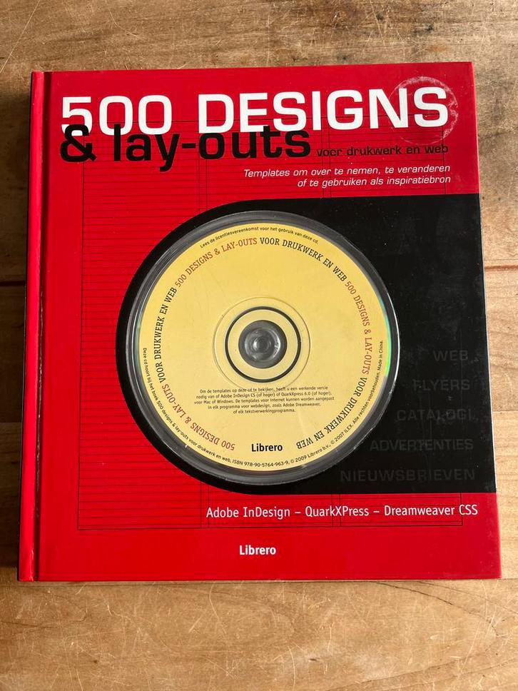 500 Designs & Lay-outs boek + CD-ROM, Boeken, Informatica en Computer, Zo goed als nieuw, Internet of Webdesign, Ophalen of Verzenden