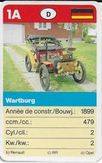 Kw4531 autokaartje 1a wartburg, Ophalen of Verzenden, Zo goed als nieuw, Auto's