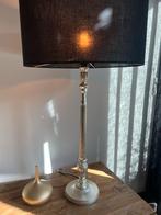 2 Schemerlampen Zilver/Brons inclu lampenkappen - Van Roon, Ophalen, Klassiek, Zo goed als nieuw, Minder dan 100 cm
