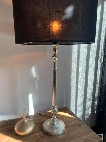 2 Schemerlampen Zilver/Brons inclu lampenkappen - Van Roon beschikbaar voor biedingen