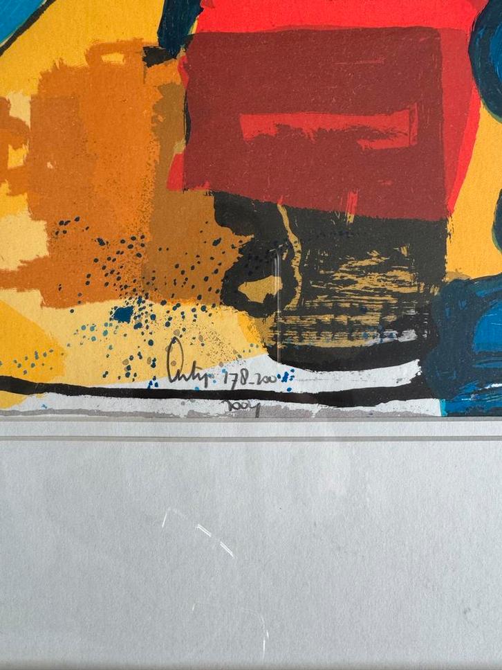 Originele Zeefdruk - Abstract Kunstwerk, Antiek en Kunst, Kunst | Etsen en Gravures, Ophalen of Verzenden