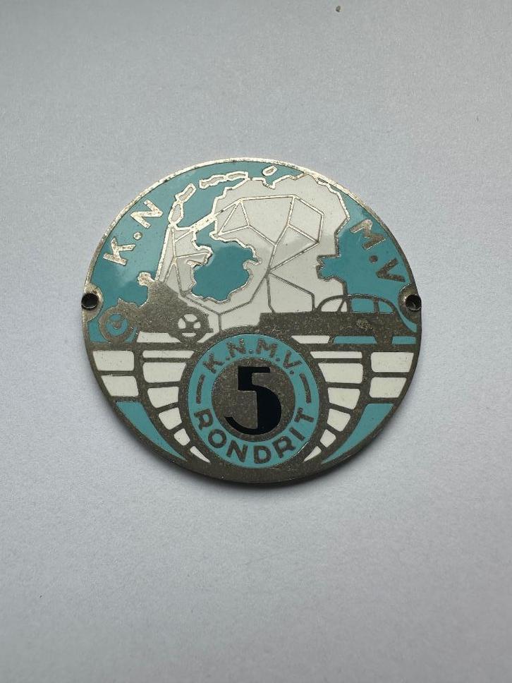 K.N.M.V. KNMV embleem / badge. Rondrit 5., Verzamelen, Merken en Reclamevoorwerpen, Gebruikt, Gebruiksvoorwerp, Ophalen of Verzenden