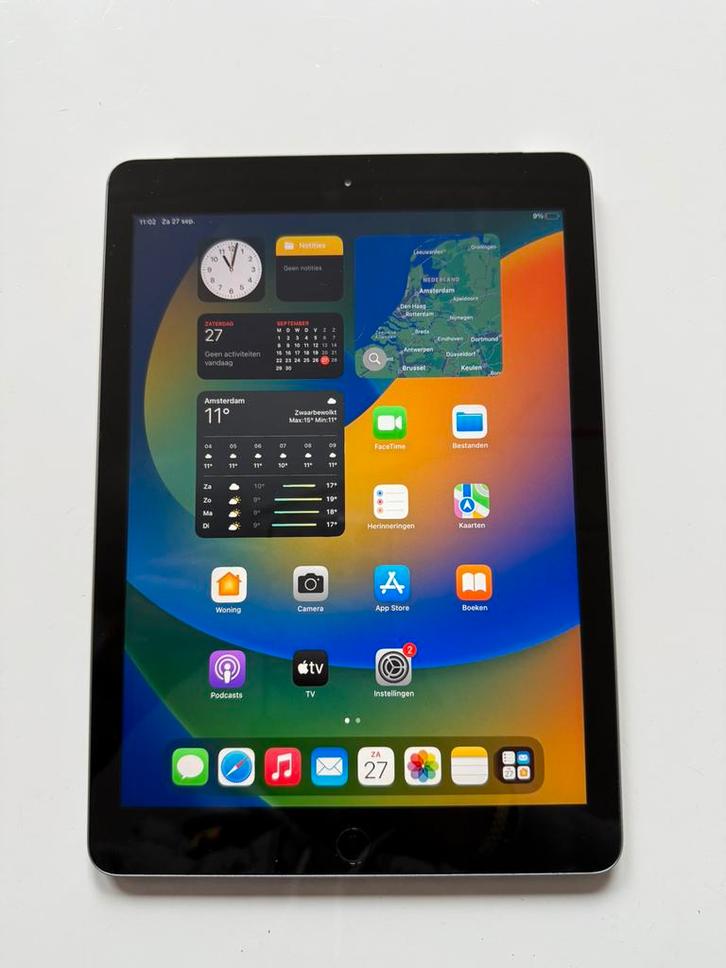 iPad 5e generatie – WiFi + Cellular – 32GB – Space Gray, Computers en Software, Apple iPads, Gebruikt, Apple iPad, Wi-Fi en Mobiel internet