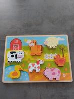 Houten kinderpuzzel, Ophalen of Verzenden, Zo goed als nieuw, Van hout, Minder dan 10 stukjes