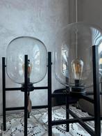 2 glazen lampen op batterij, Ophalen of Verzenden, Zo goed als nieuw, Glas