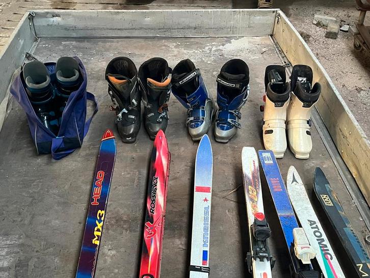Ski's en schoenen - diverse merken, Sport en Fitness, Skiën en Langlaufen, Gebruikt, Schoenen, Skiën, Overige merken, 160 tot 180 cm