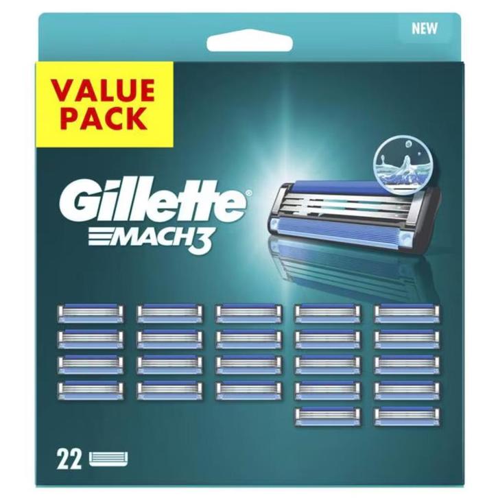 Gillette Mach3 Navulmesjes - 22 Stuks, Sieraden, Tassen en Uiterlijk, Uiterlijk | Gezichtsverzorging, Nieuw, Gehele gezicht, Ophalen