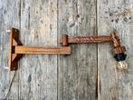 Retro houten zwenkarm wandlamp E27, Ophalen of Verzenden, Gebruikt, Hout, Retro, vintage