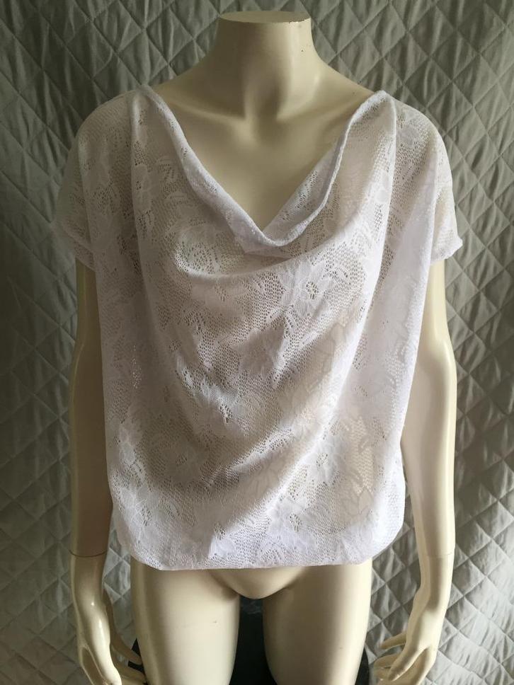 Only gehaakte top maat  M, wit. (2B19), Kleding | Dames, Tops, Gedragen, Maat 38/40 (M), Wit, Zonder mouw, Ophalen of Verzenden