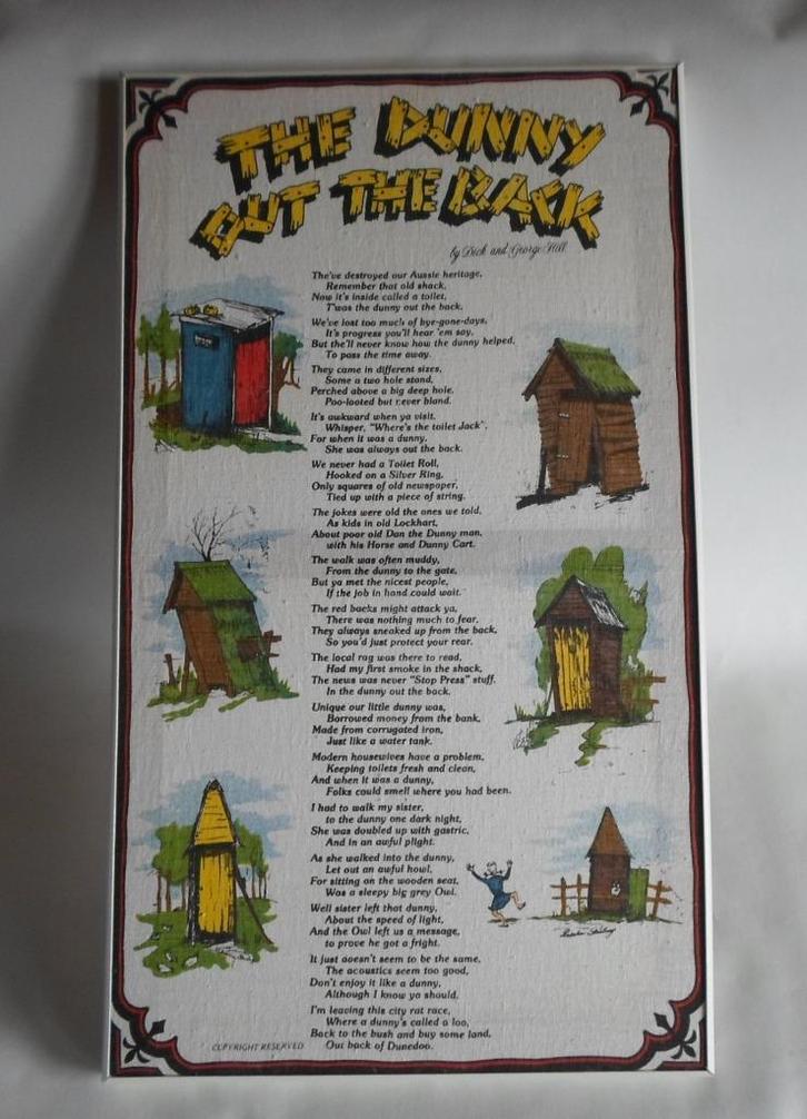 The Dunny Out The Back Lijst, Huis en Inrichting, Woonaccessoires | Wanddecoraties, Zo goed als nieuw, Ophalen of Verzenden
