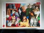 Puzzel 1000 stukjes Feline meeting/Katten vergadering, Ophalen of Verzenden, Zo goed als nieuw