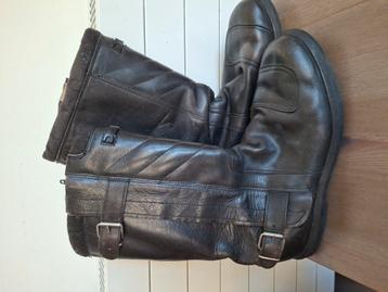 Motorlaarzen Mt.46 Retrolook.  Leder. Merk "Damen" beschikbaar voor biedingen