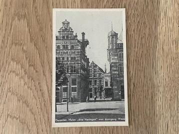 D407 Oude ansichtkaart Deventer : Huize Drie Haringen Waag beschikbaar voor biedingen