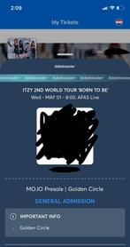ITZY born to be tour GOLDEN CIRCLE tickets (2 tickets), Tickets en Kaartjes, Concerten | Pop, Mei, Eén persoon