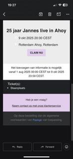 Jannes concert ahoy, Tickets en Kaartjes, Drie personen of meer, Maart