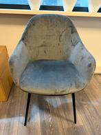 Zgan Eetkamerstoel Goossens grijs velvet, Huis en Inrichting, Stoelen, Ophalen, Zo goed als nieuw, Grijs, Eén