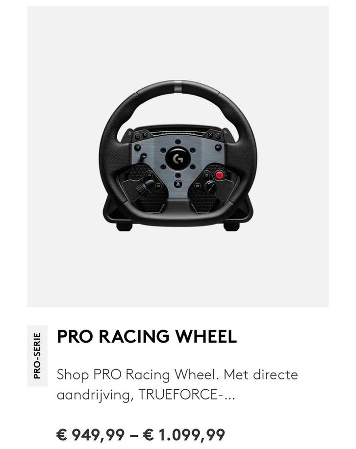 PRO Racing Wheel Logitech [Nieuw], Spelcomputers en Games, Spelcomputers | Sony PlayStation Consoles | Accessoires, Nieuw, PlayStation 4