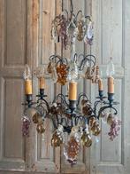 Antiek Franse kroonluchter met glas fruit, Ophalen