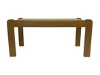Vintage minimalistische eikenhouten salontafel 80's design, Gebruikt, 50 tot 100 cm, Vintage, 50 tot 100 cm