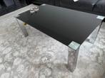 Glas salon tafel, Huis en Inrichting, Tafels | Salontafels, Ophalen, Gebruikt, 100 tot 150 cm, 50 tot 75 cm