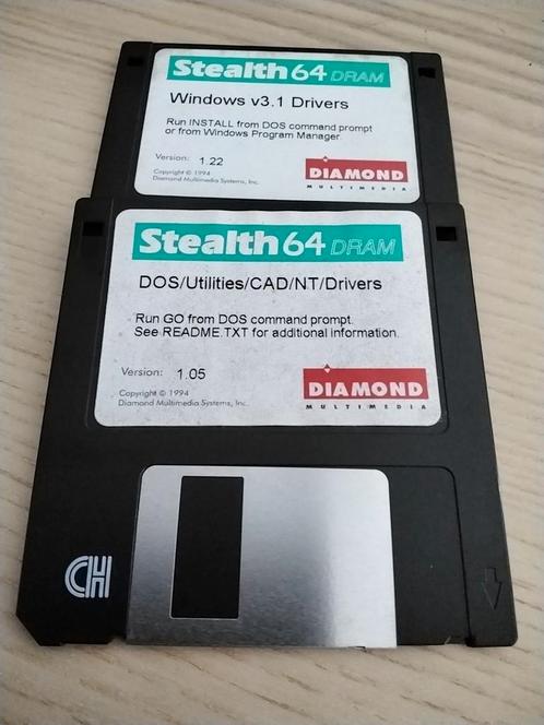 Installatie diskettes Diamond Stealth64 dram, Computers en Software, Vintage Computers, Ophalen of Verzenden