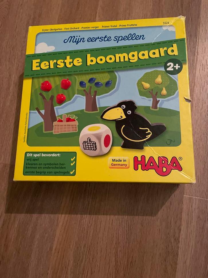 HABA Eerste Boomgaard Kinderspel, Kinderen en Baby's, Speelgoed | Overig, Zo goed als nieuw, Jongen of Meisje, Ophalen
