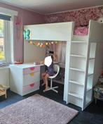 Hoogslaper met bureau Eenpersoons kinderbed Ikea Smastad, Ophalen, Eenpersoons, Zo goed als nieuw, 200 cm